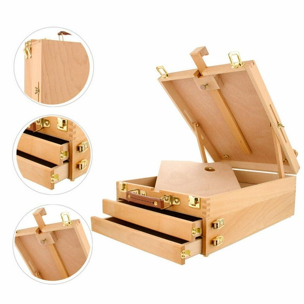 New Portable Artist Wood Table Top Painting Easel Drawer Sketch Desk Art Drawing